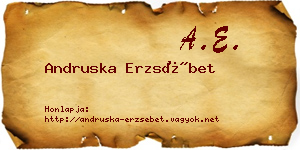 Andruska Erzsébet névjegykártya